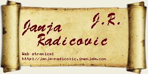 Janja Radicović vizit kartica